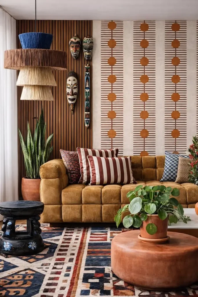 Wood Slat Wall Frames Masks