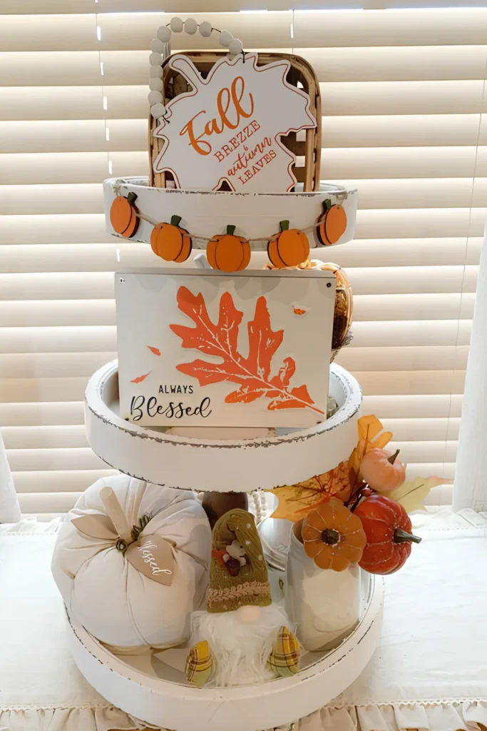 Wood Tray Pumpkin Medley
