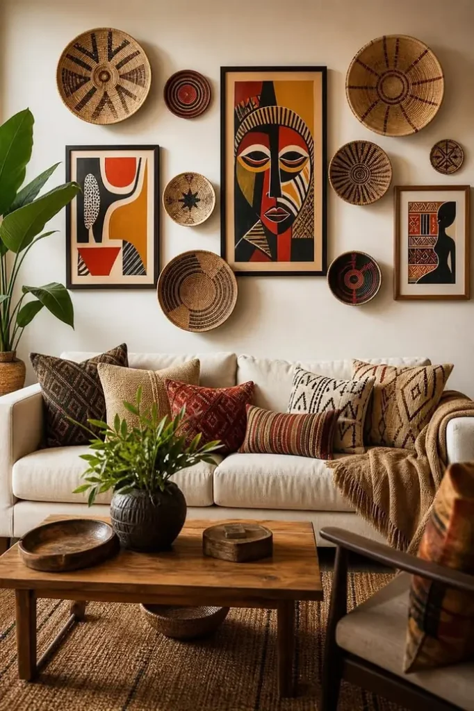 Woven Baskets Fill Gallery Gaps