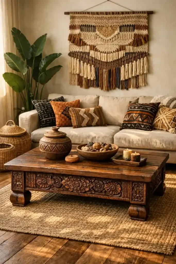 Woven Macrame in Neutral Earth Tones